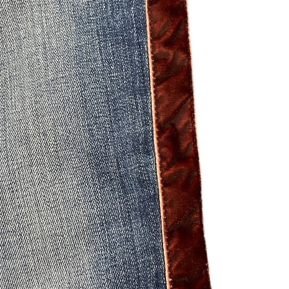 CURRENT/ELLIOTT THE STILETTO TOWNIE W/SLANTED STEP HEM TUXEDO STRIPE DENIM JEANS - Picture 13 of 16